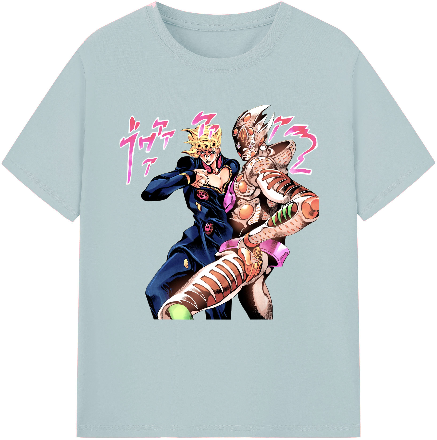 （画像用） ジョジョの奇妙な冒険 ジョルノ?ジョバァーナ JoJo's Bizarre Adventure Giorno Giovanna 綿100％半袖Tシャツ（フロントプリント）